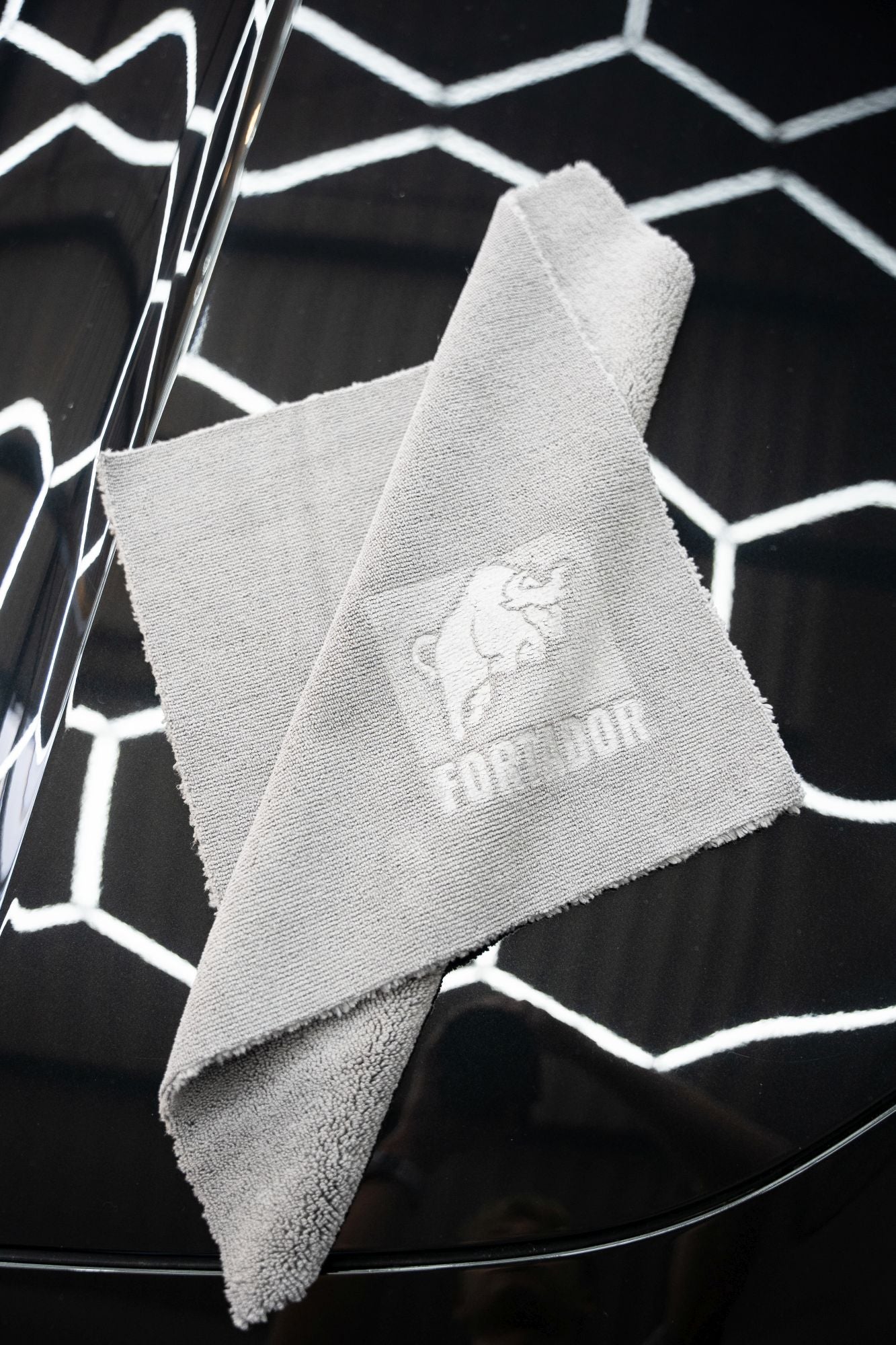 Grey / Black Microfibre Towel